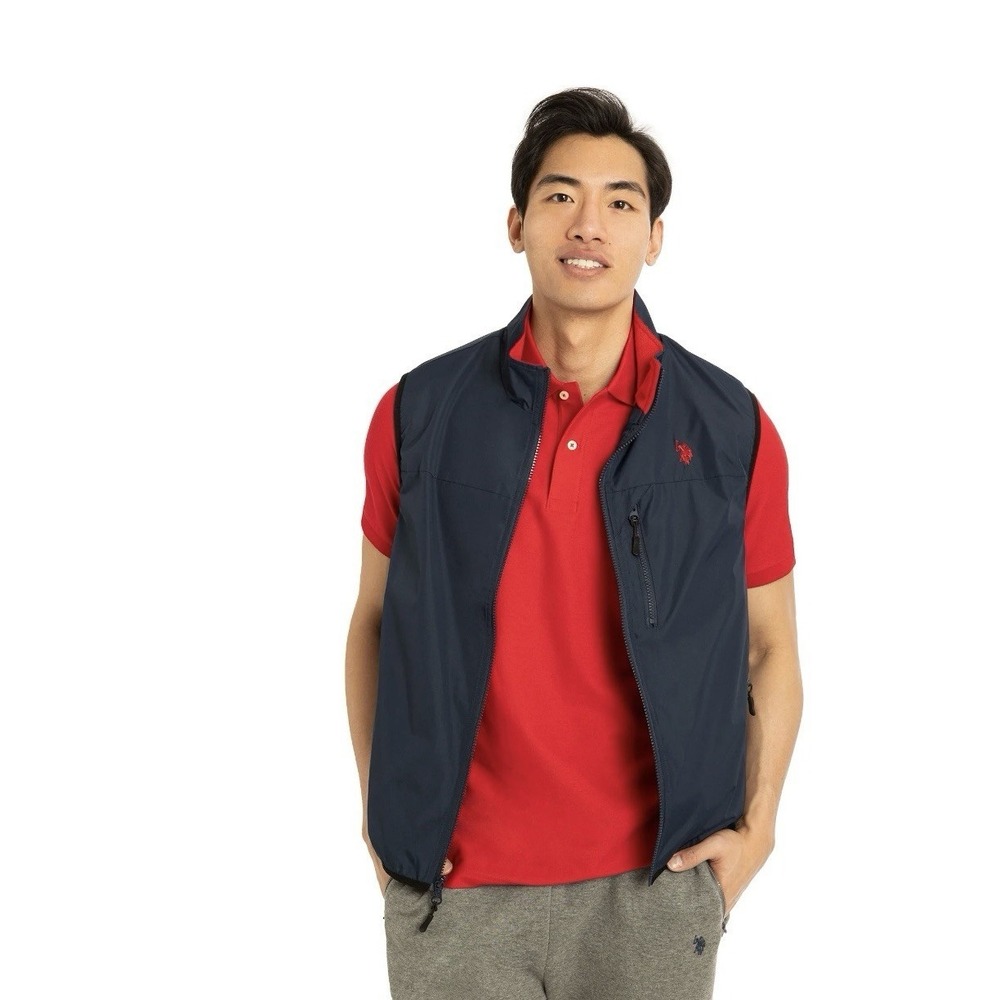 US Polo Assn Men's Lightweight Blue Zip‑Up Jacket – Size XL – NWT